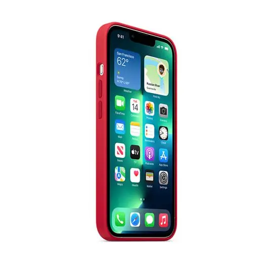 Силіконовий чохол CasePro Silicone Case with MagSafe Red для iPhone 13 Pro Max - фото 3