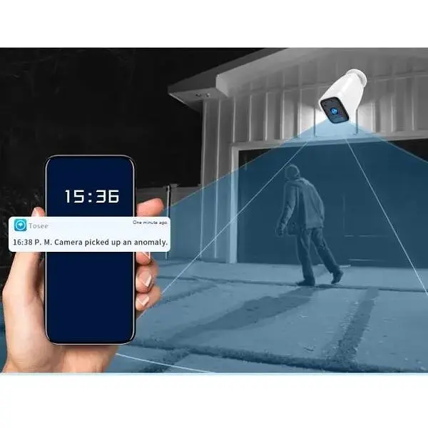 Wifi камера Sdeter з великим акумулятором 12 000 мАг B-12, вулична, із записом на SD карту до 128 Гб, Біла (100386) - фото 5