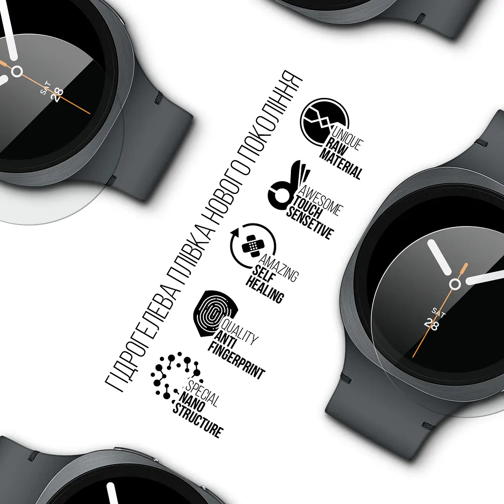 Гідрогелева плівка на годинники Samsung Galaxy Watch 8 40mm ArmorStandart захисна плівка для смарт годинників прозора (ARM87436) - фото 2