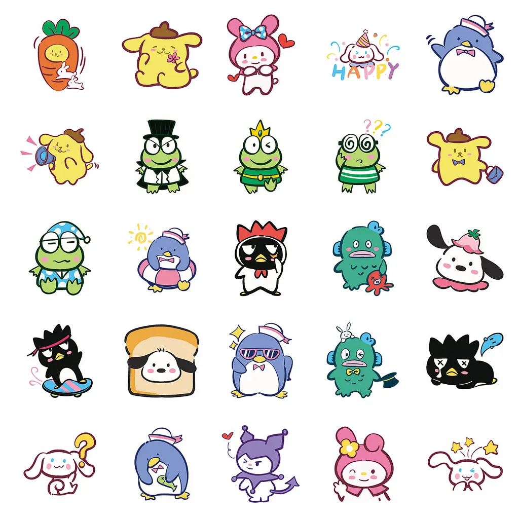 Стикерпак Набір наклейок GeekLand Hello Kitty Sanrio Хелло Кітті Санріо 50 штук - фото 3