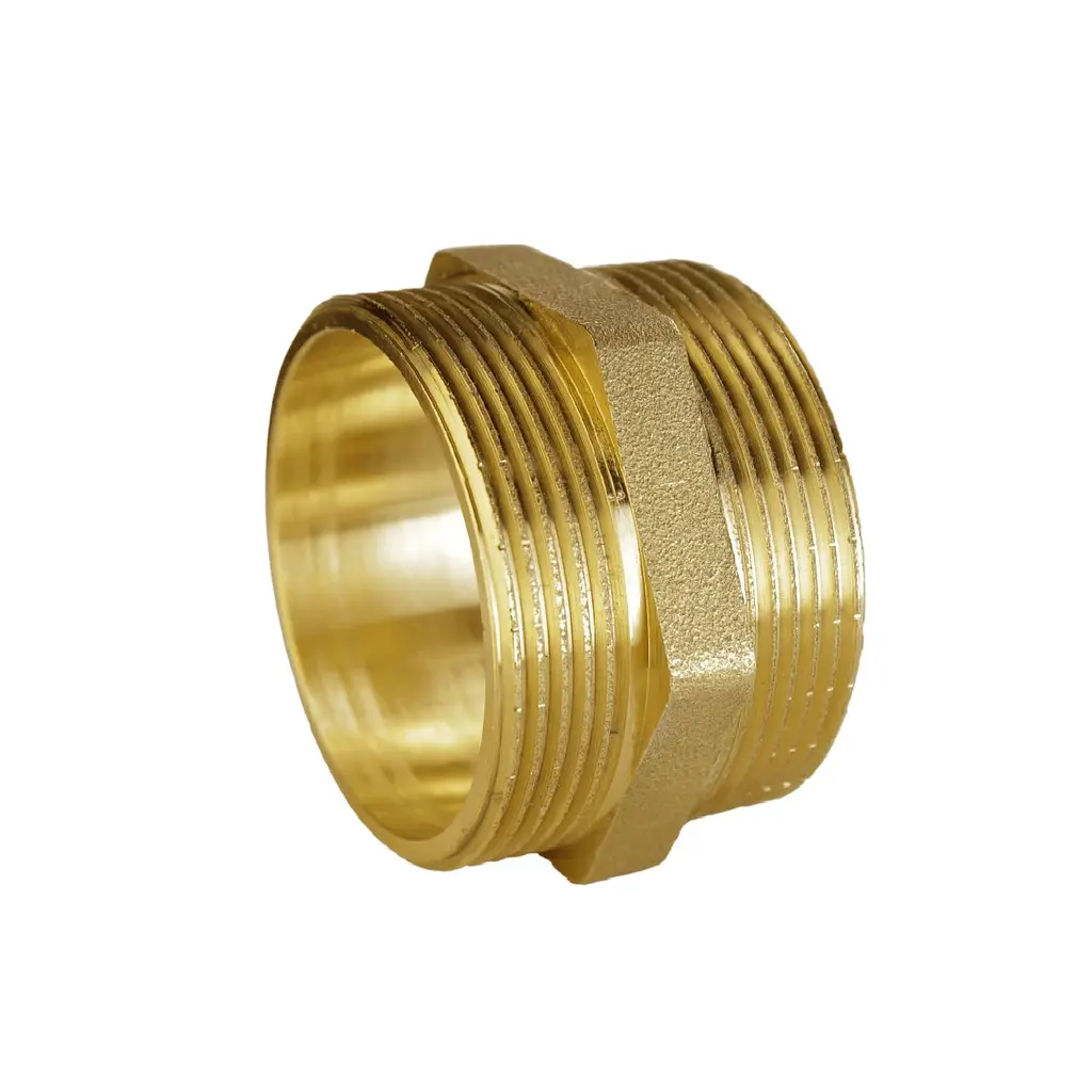 Ніпель латунний 1 1/2″ЗР х 1 1/2″ЗР ливарний 526-1Б 000011843 - фото 2