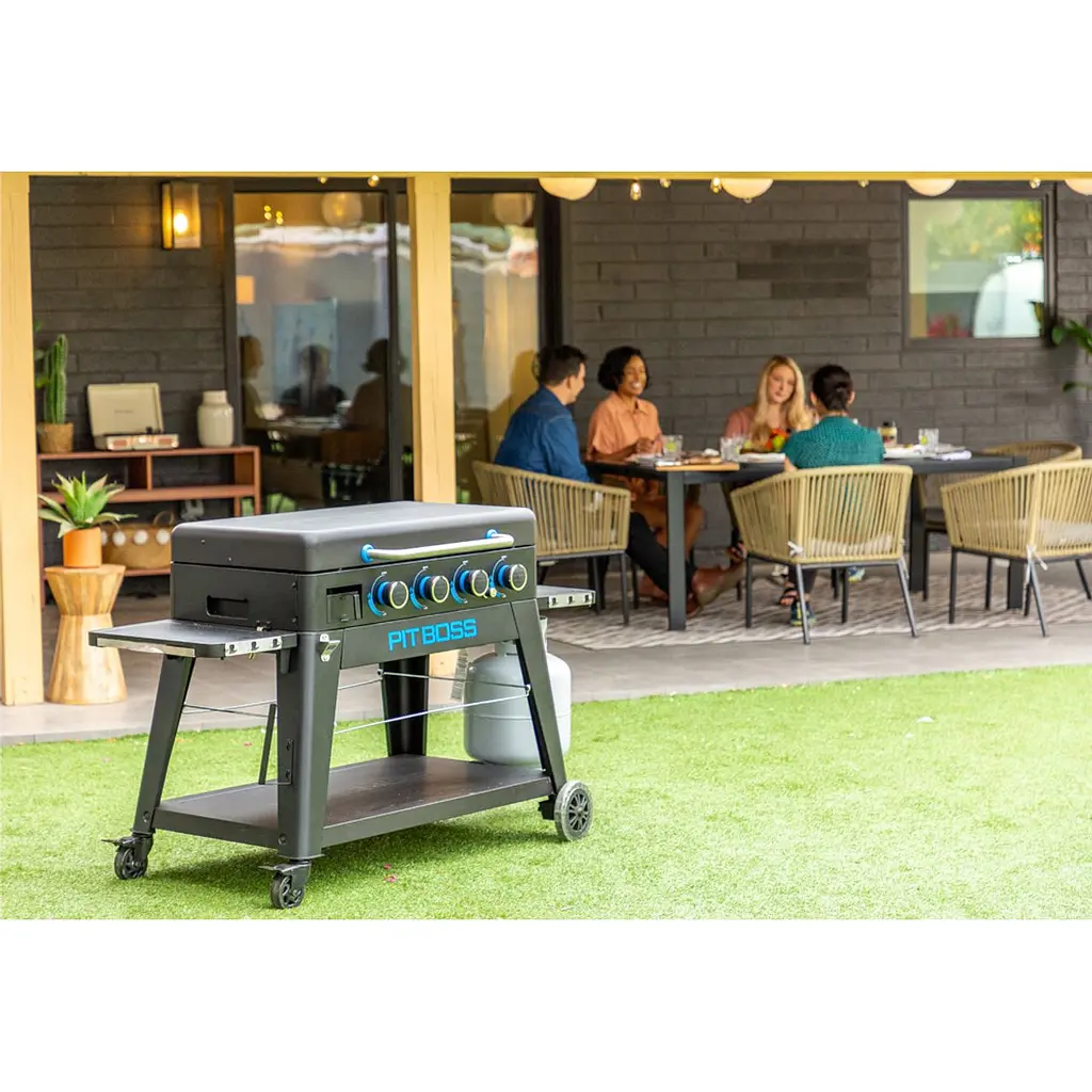 Портативный газовый гриль-планча Pit Boss Ultimate на 4 горелки, съемный, со столом (10813) - фото 6