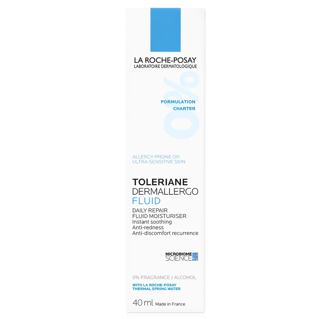 Флюїд для обличчя та шкіри навколо очей La Roche-Posay Toleriane Dermallergo Заспокійливий та зволожуючий догляд, для гіперчутливої та схильної до алергії нормальної та комбінованої шкіри 40 мл (MB353900) - фото 4