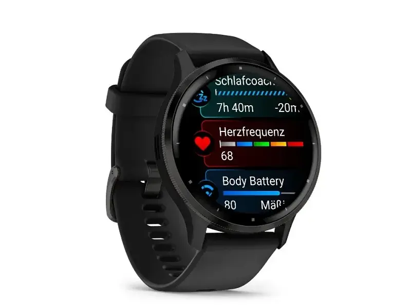 Смарт-годинник Garmin Venu 3 Slate S. Steel Bezel w. Black Case and S. Band (010-02784-01) - фото 2