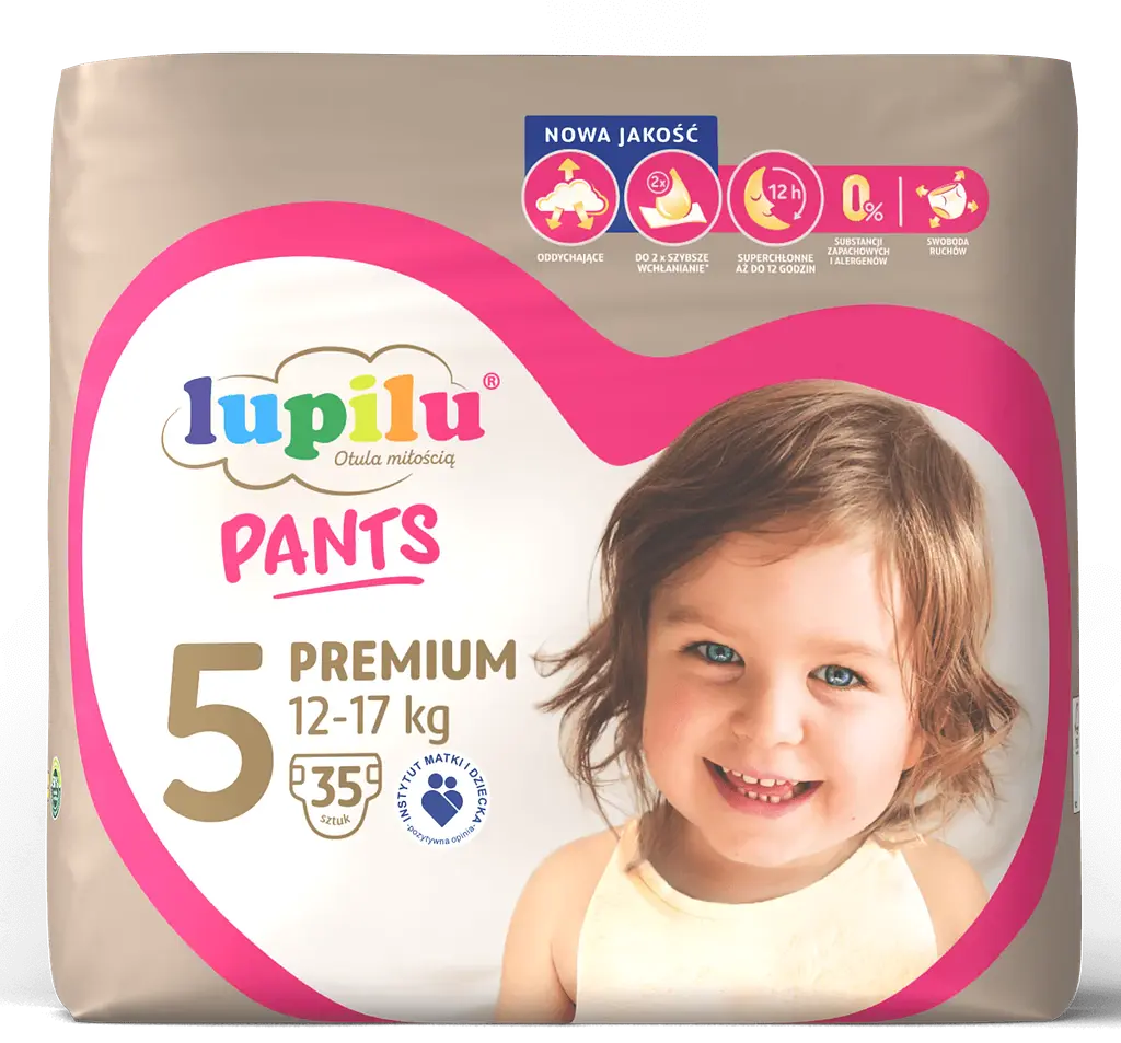 Підгузки-трусики Lupilu Pants Premium розмір 5 для дітей вагою 12–17 кг 35 шт (LupiluPants5)
