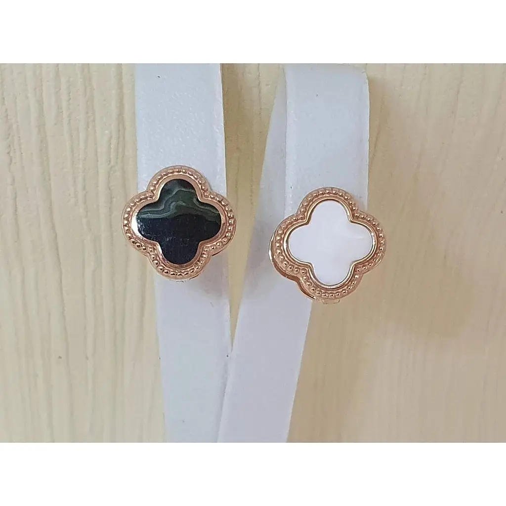 Золоті сережки Імперія золота Конюшина з емаллю. СБ929И - фото 3