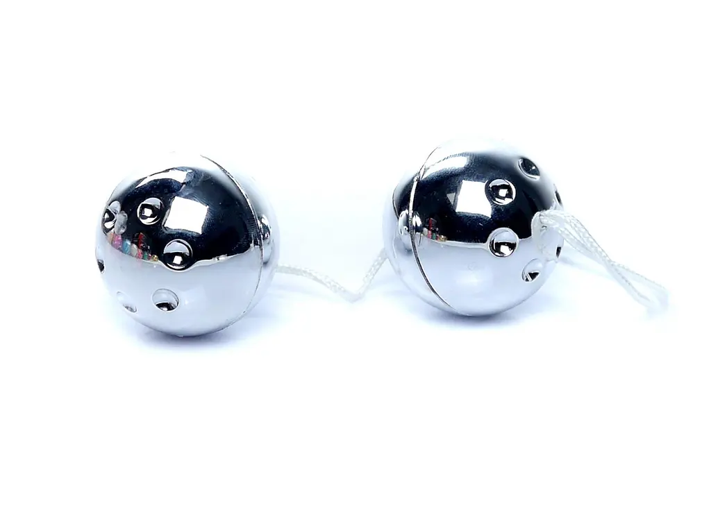 Вагинальные шарики Duo-Balls Silver, 21 см, серебристый - фото 3