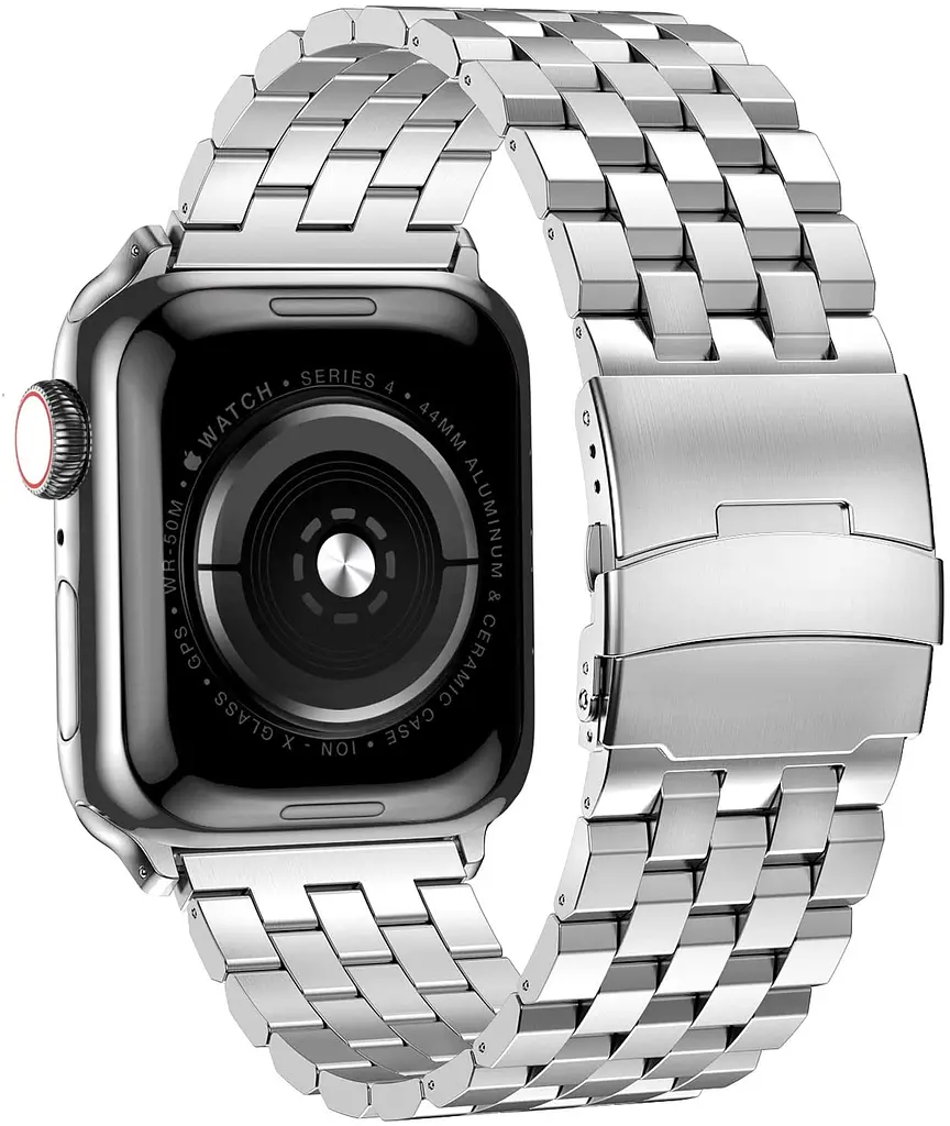 Браслет BeWatch для Apple Watch series 3/4/5/6 із шириною корпусу 38/40мм Quadro сталевий Сріблястий (1024405) - фото 2