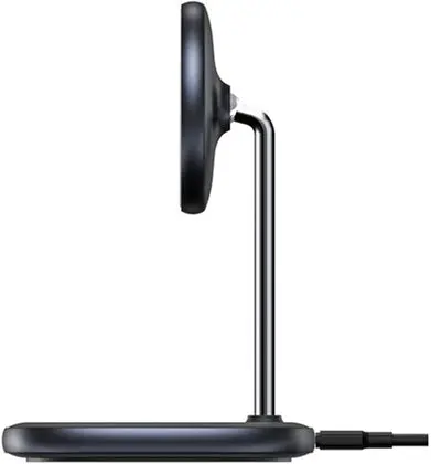 Беспроводное ЗУ Baseus Swan Magnetic Desktop Bracket Wireless Charger(suit for IP12) WXSW-01 Black - фото 2