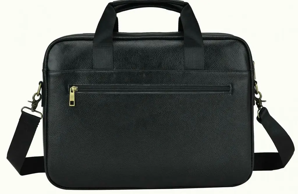 Чоловіча сумка з натуральної шкіри Tiding Bag Чорна (SA25-1131A) - фото 3
