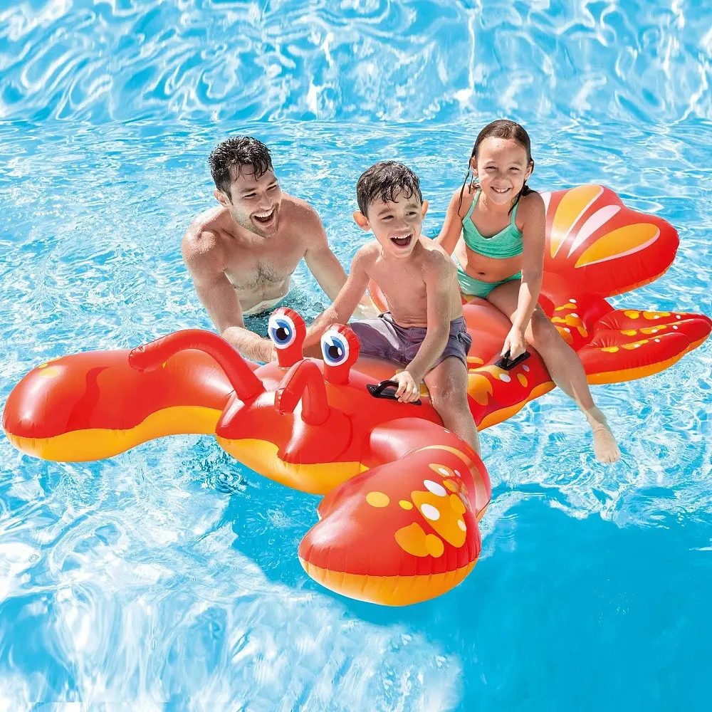 Дитячий плотик для плавання з ручками Лобстер Intex 213 x 137 см - фото 2