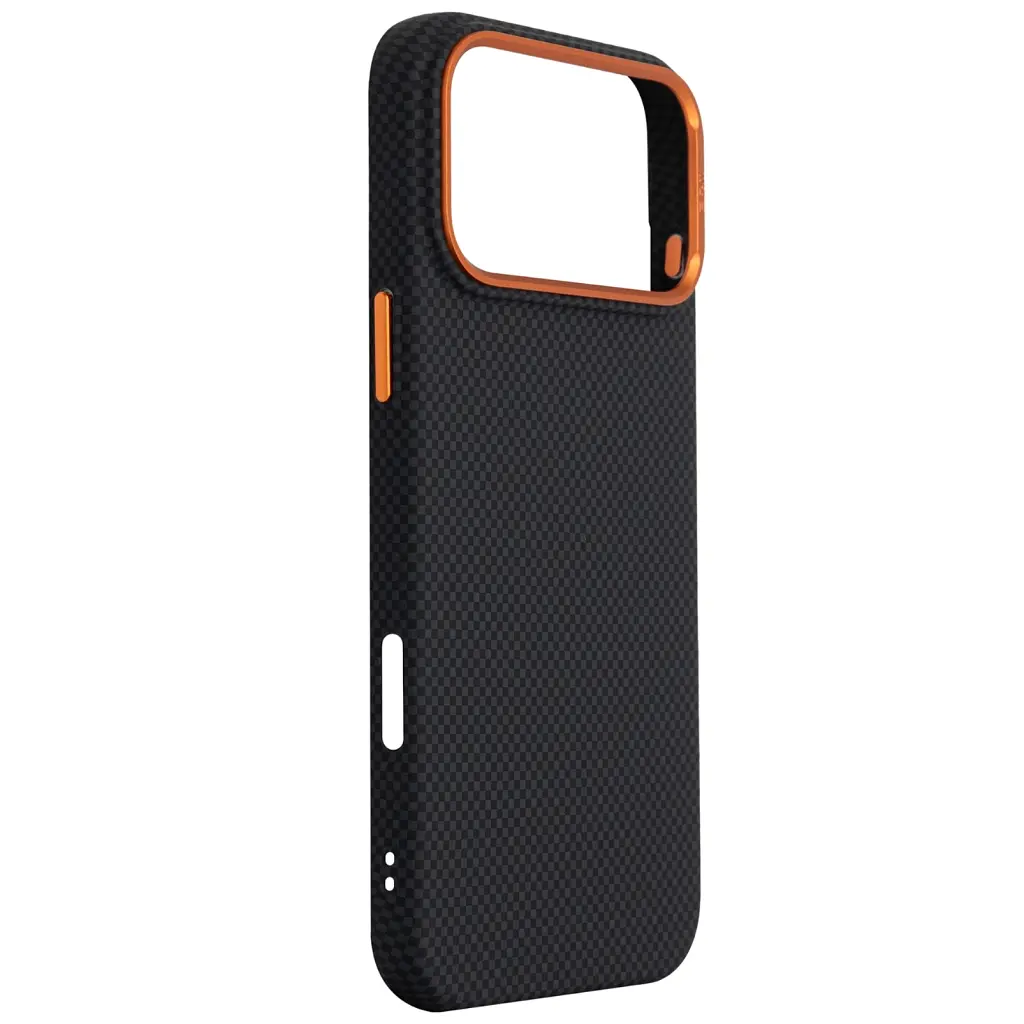 Чохол до мобільного телефона Armorstandart LikeCarbon2 SE MagCase Apple iPhone 17 Pro Max Kevlar Black Orange (ARM89165) - фото 3