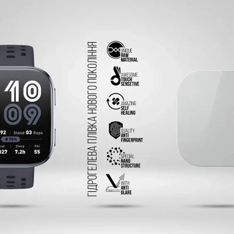 Плівка захисна Armorstandart Matte hydrogel Amazfit Bip 6 6 pcs (ARM91956) - фото 2