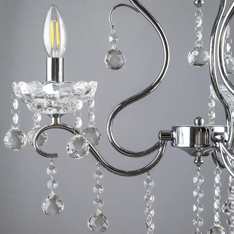 Люстра свеча Brille подвесная хрустальная E14 40W (BCL-666S/3) - фото 7