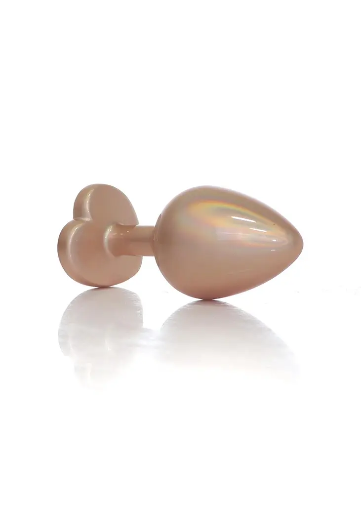 Анальна пробка - Jewellery Pearl Gold Heart Plug Clear M - фото 3
