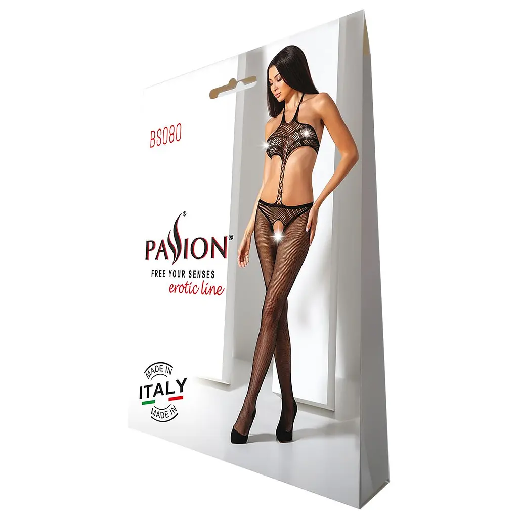 Відкритий бодістокінг Passion BS080 black - фото 9
