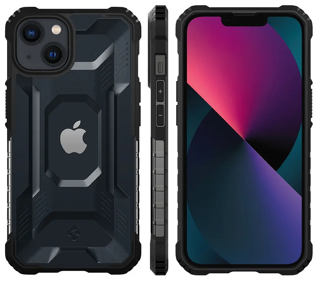 Оригінальний протиударний чохол Spigen Nitro Force для iPhone 13 \| 14 Matte Black (ACS03547) - фото 8