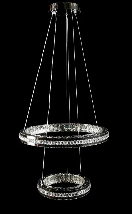 Підвісна світлодіодна люстра Splendid Ray L50503J/480+320/2 LED, 2 кільця, пульт, димер, 80 W - фото 4