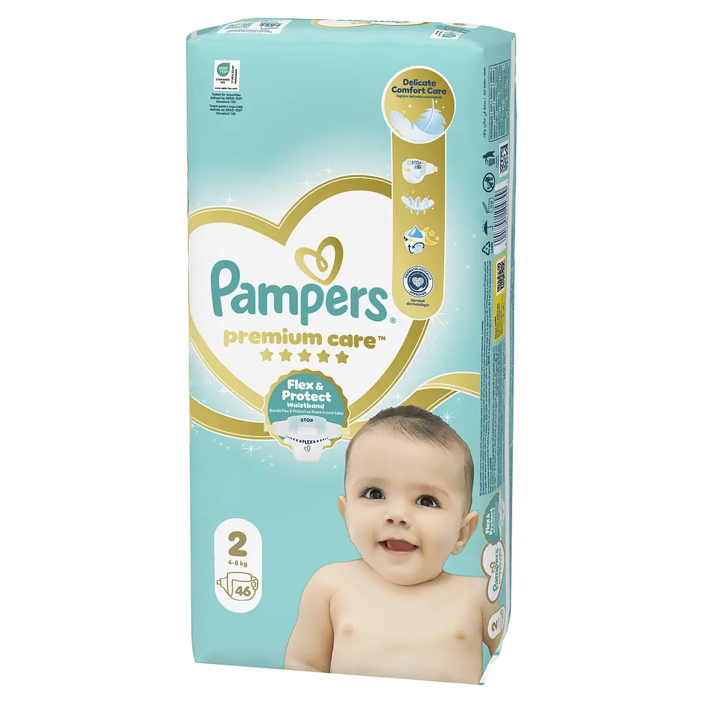 Підгузки Pampers Premium Care Розмір 2 (4-8 кг) 46 шт. - фото 2