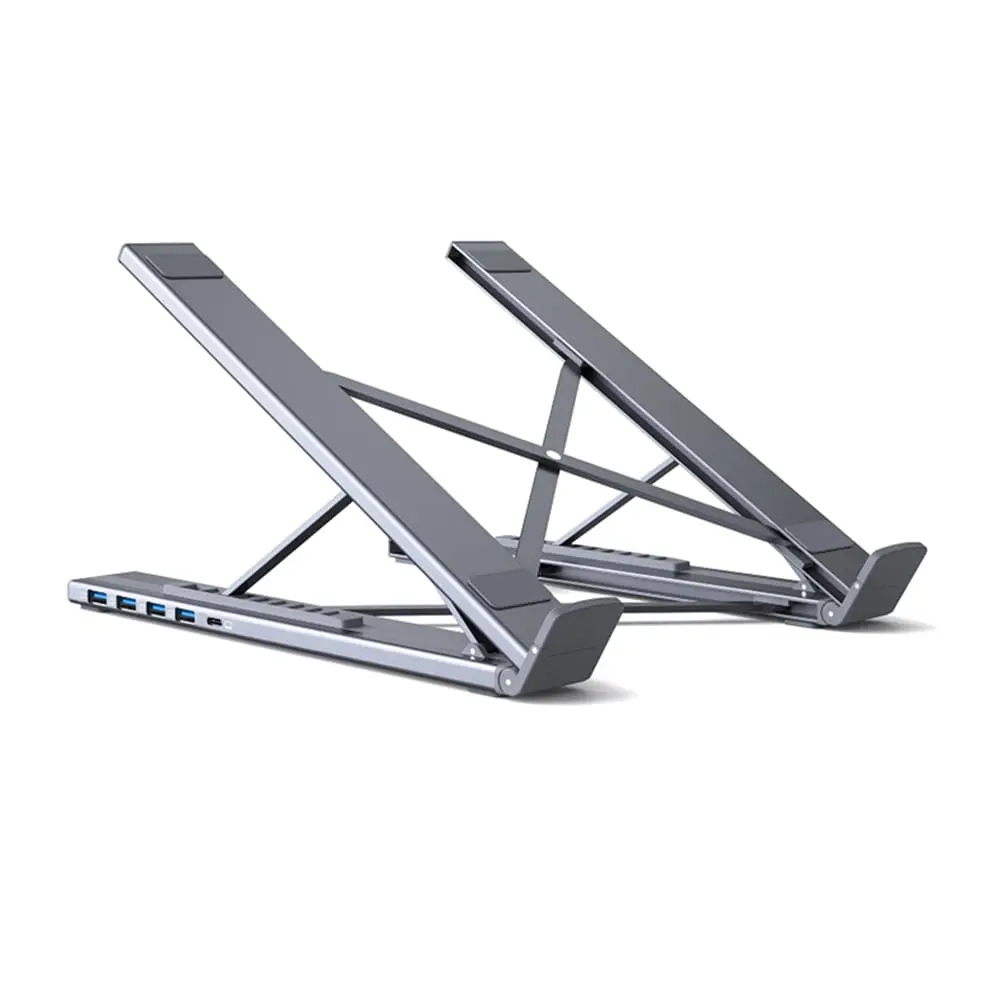USB-C хаб-підставка 7-в-1 Choetech M57 HDMI 4K@30Hz, 2 USB 3.0, USB-C Data, USB-C PD 100W, SD-card, TF-card (43-00174)