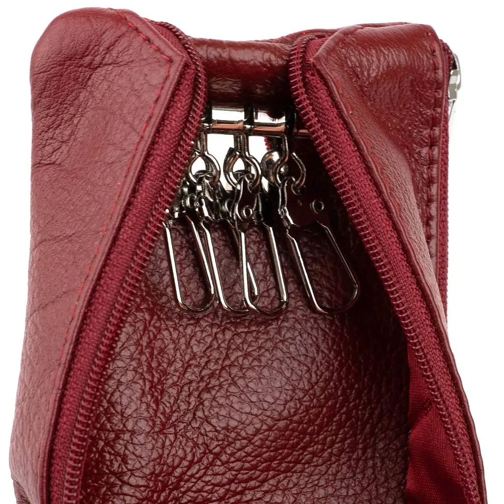 Ключниця-гаманець з кишенькою жіноча ST Leather 19352 бордова - фото 3