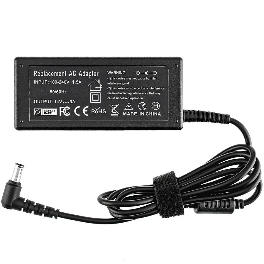 Блок живлення для монитора DELL 14V 3A 42W 6.5*4.4мм+PIN (Laptop Adapter) чорний (без кабелю!) (AD-4214N) - фото 3
