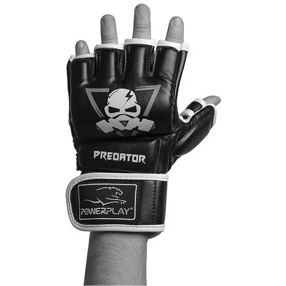 Перчатки для MMA PowerPlay 3056 Black/White - XL - фото 3