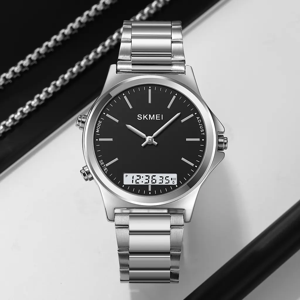 Наручные часы мужские 2120SIBK Silver-Black Skmei acs0030259 - фото 4