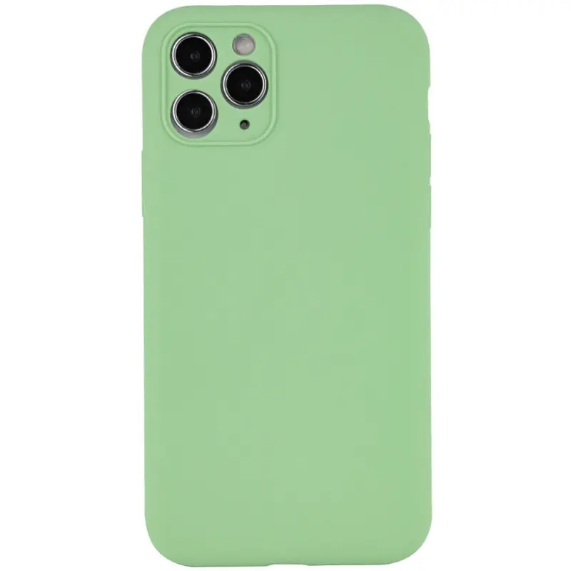 Чохол Silk Full Camera Protective (AA) NO LOGO для Apple iPhone 12 Pro Max (6.7") М'ятний / Mint