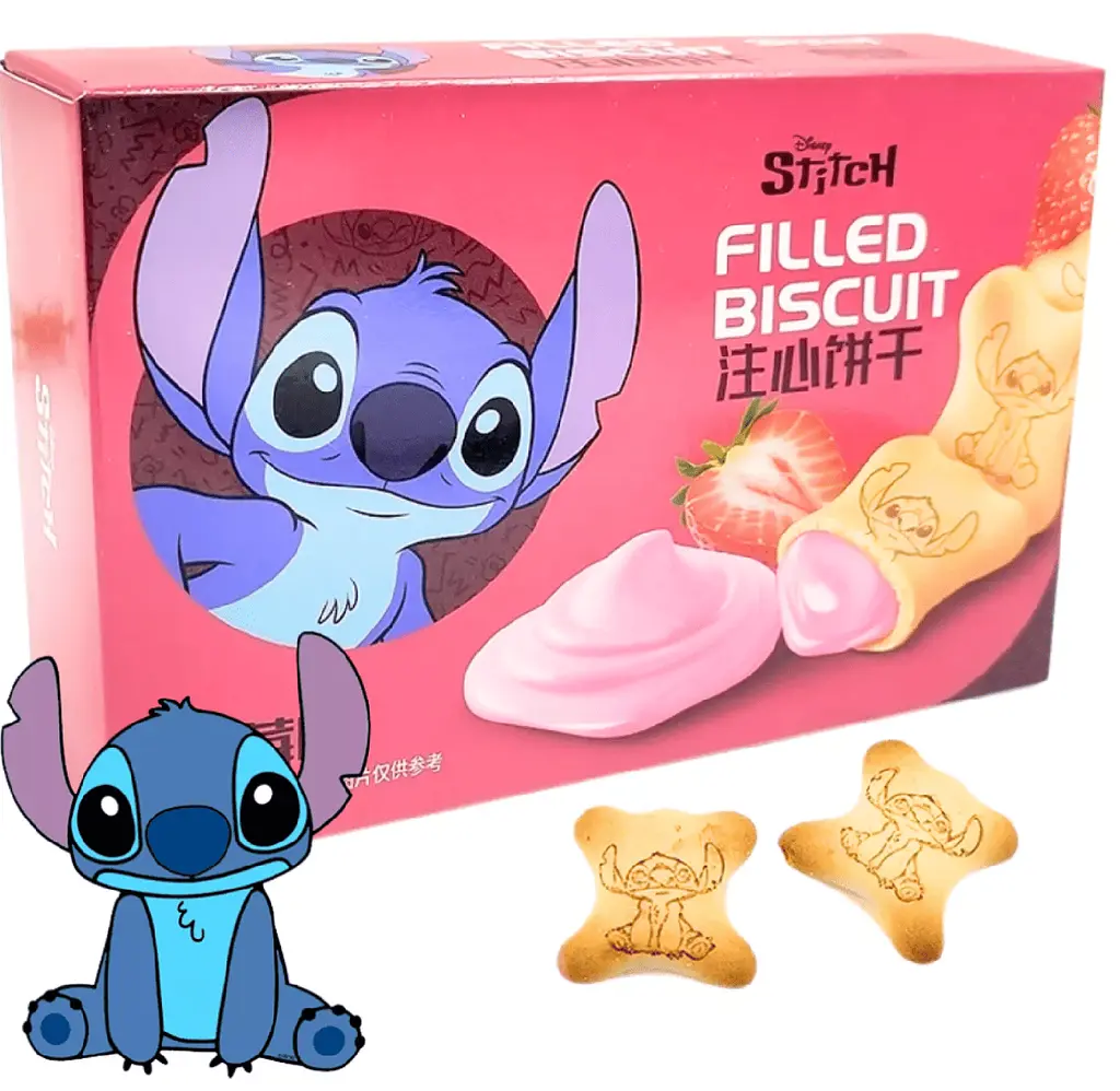 Печиво Binqi Disney Stitch Filled Biscuit Strawberry 50г - фото 4