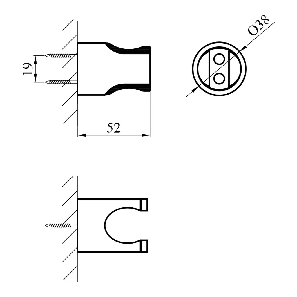 Тримач для душу Kroner Element 2840872901Z-0101 (CV036164) - фото 3