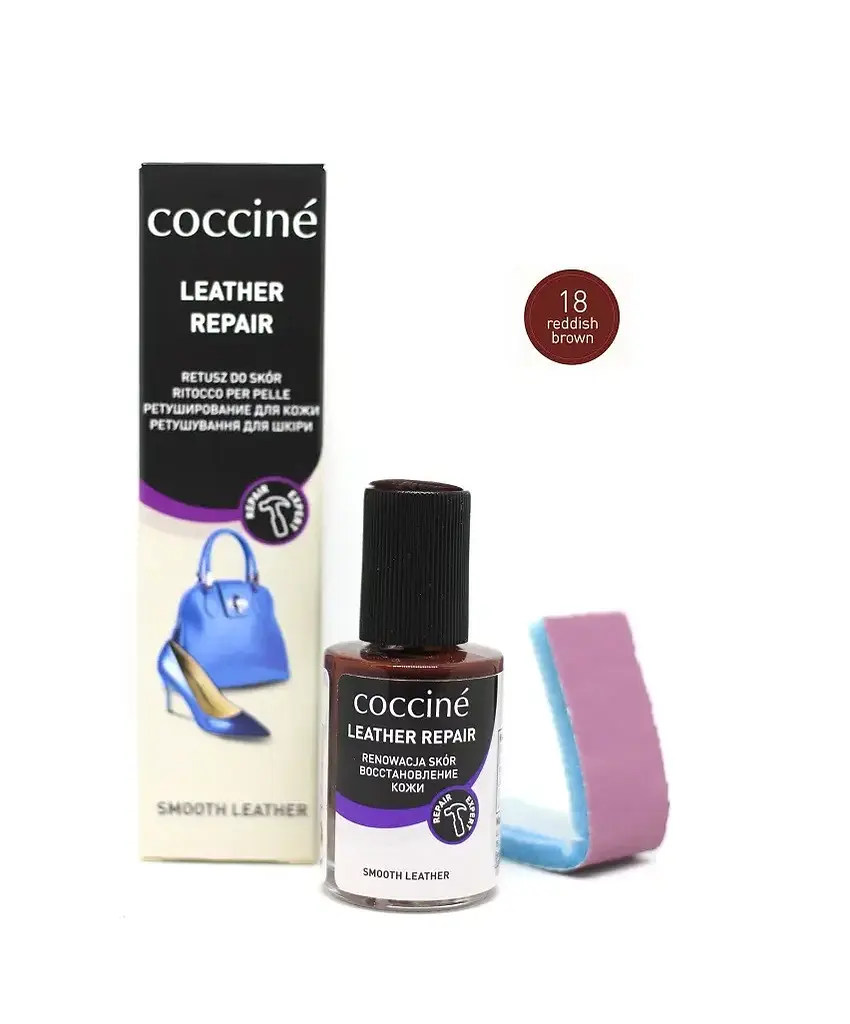 Коректор-реставратор Coccine Leather Repair для шкіри, червоно-коричневий, 10 мл