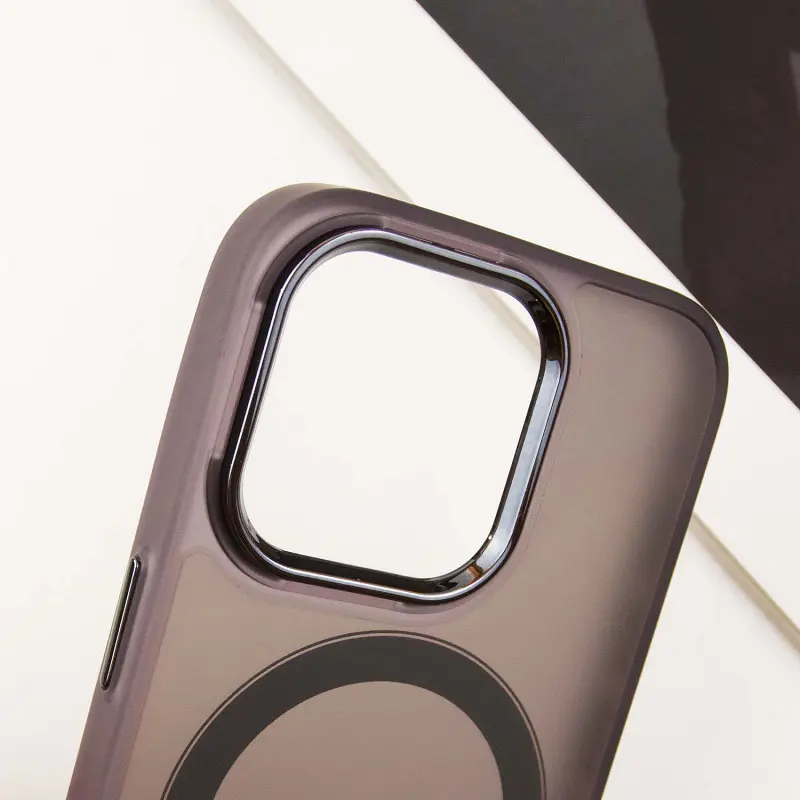 Чохол TPU+PC Lily with MagSafe для Apple iPhone 15 Pro (6.1) Dark Purple - фото 5