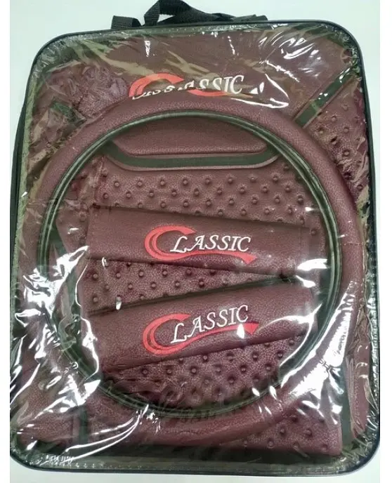 Чохли універсальні Milex Classic (чохол керма +2 защитых чохла на ремені) Бордові - фото 4