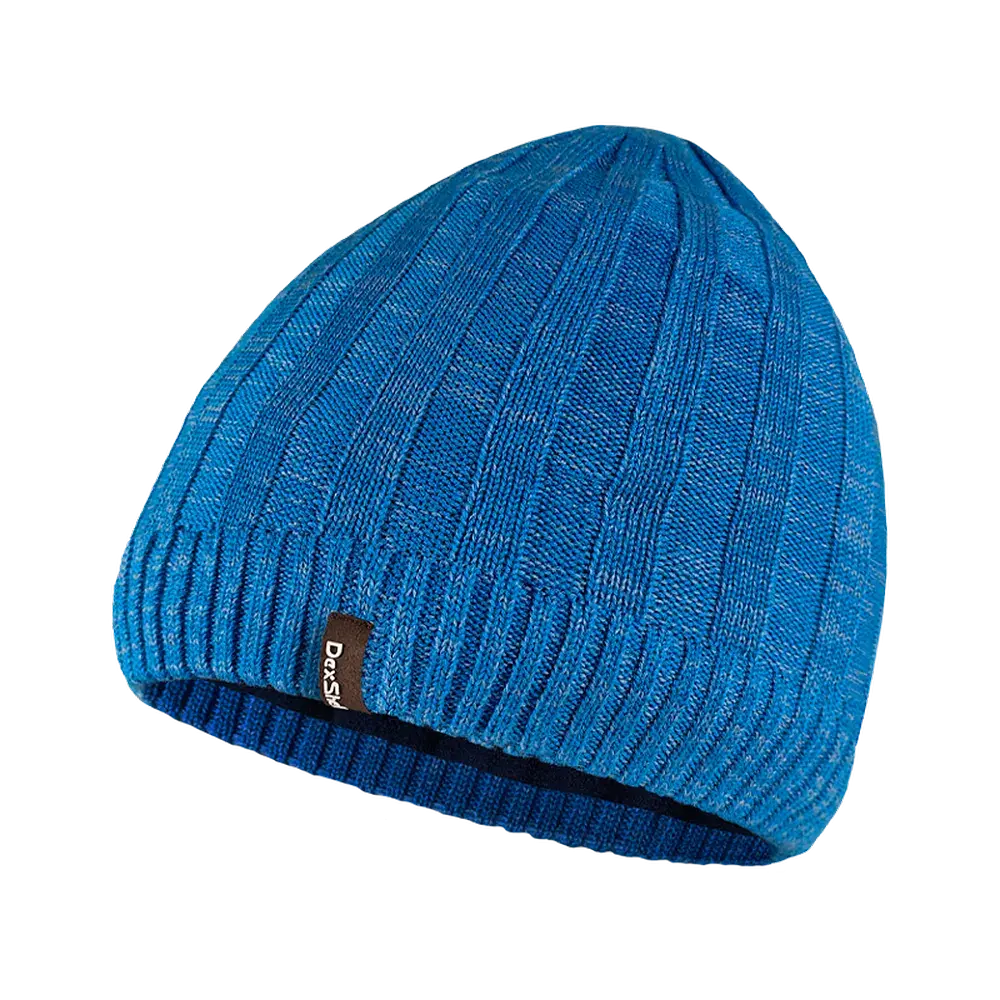Водонепроникна шапка DexShell Heathered Rib Knit Beanie Onesize 56-58 см блакитний (DH32405MAL)