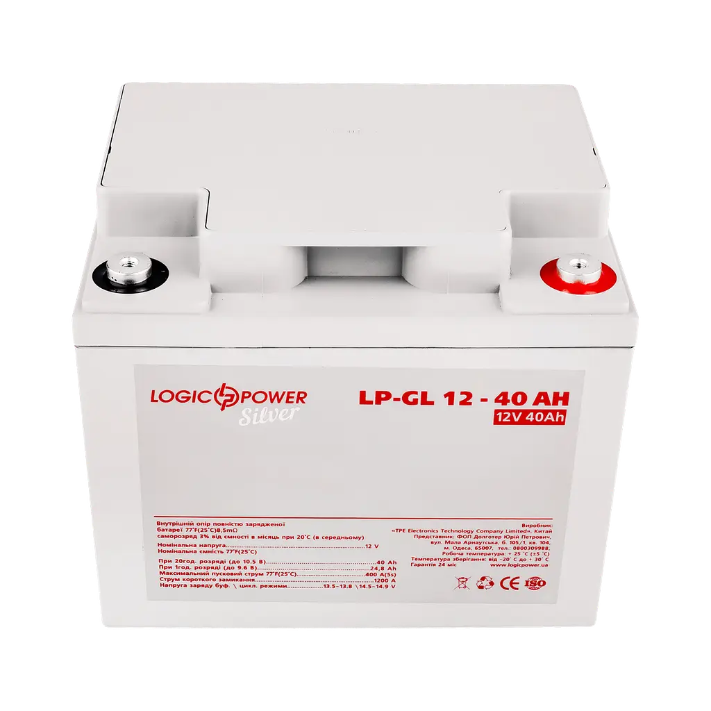 Акумулятор гелевий LP-GL 12V - 40 Ah Silver - фото 2
