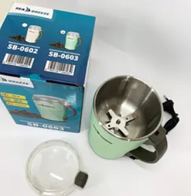 Электрическая кофемолка Sea Breeze SB-0603 для дома 300Вт роторный измельчитель кофейных зерен 500г Мятный - фото 4