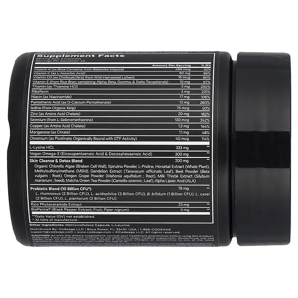 Универсальные Clearface Vitamins+ 90 Capsules Codeage vit0004811 - фото 2