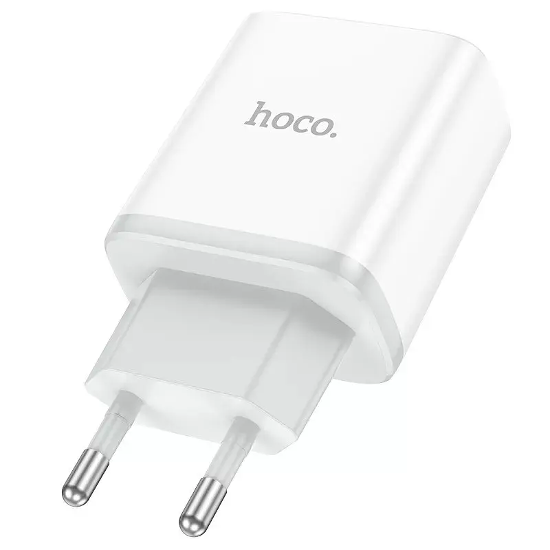 Мережевий зарядний пристрій Hoco C104A 20W Type-C зі швидким заряджанням і кабелем у комплекті білий - фото 6