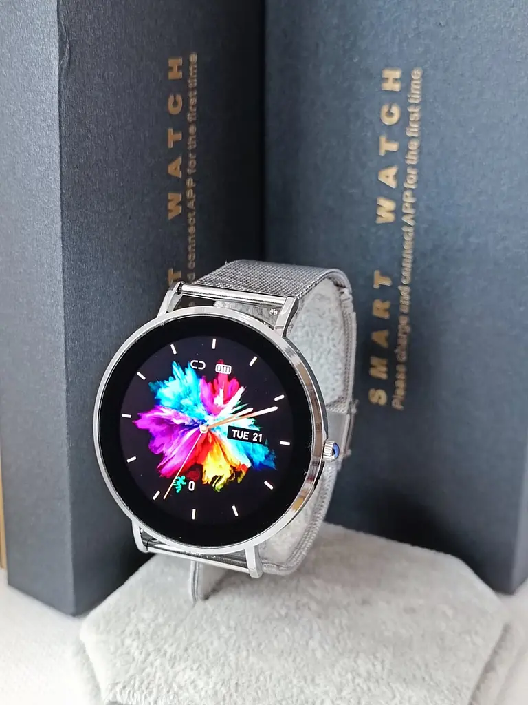 Смарт-годинник Uwatch T8 Silver (кругла модель) 2 ремінці - фото 3