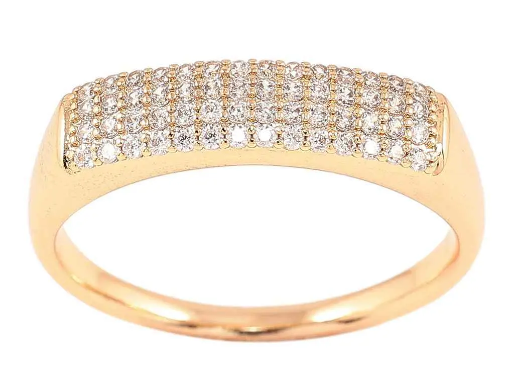 Каблучка XUPING Позолота 18K "Інкрустація цирконієм" (257247) р.17.5