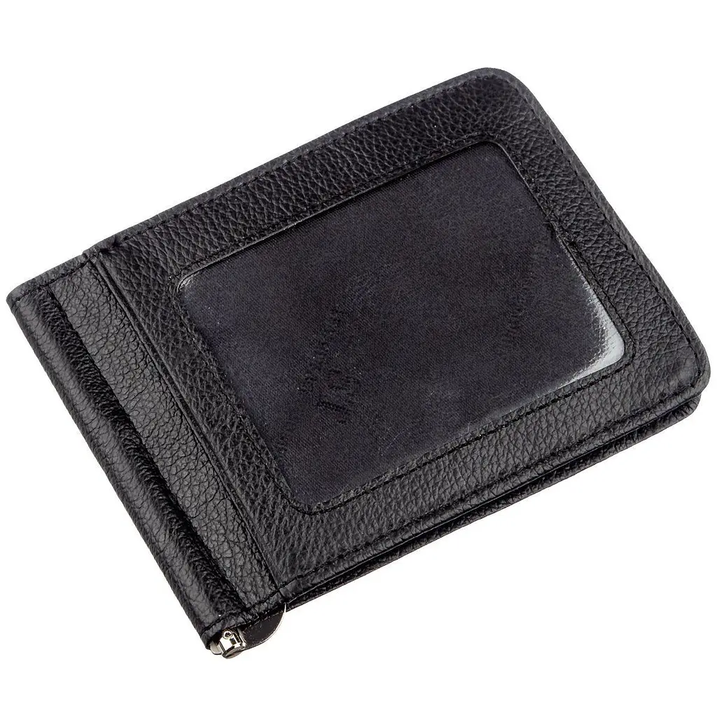 Шкіряний чоловічий затискач на магніті ST Leather 18937 чорний - фото 5