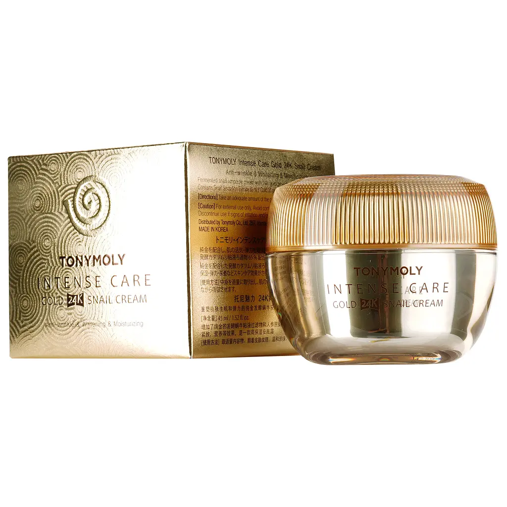 Крем для обличчя Tony Moly Intense Care Gold 24K Snail Cream, з муцином равлика та золотом, 45 мл - фото 3