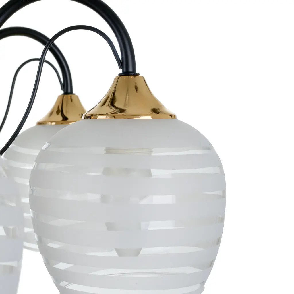 Люстра потолочная Brille классическая E27 60W BK (LK-676C/8) - фото 6