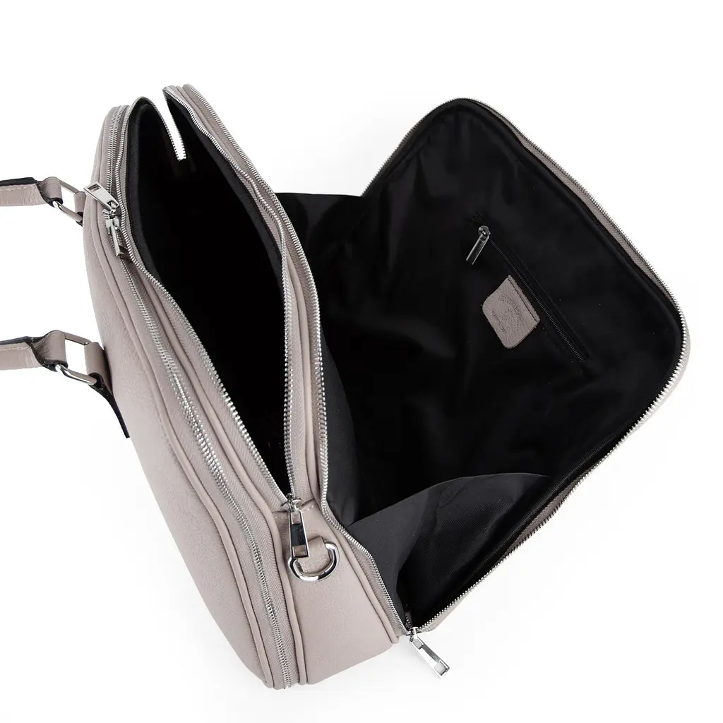 Шкіряна жіноча сумка для ноутбука Virginia Conti 03889 пудрова - фото 5