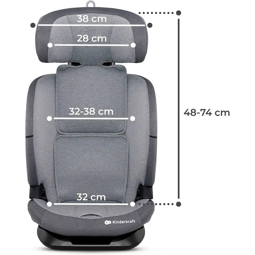 Автокрісло Kinderkraft Oneto3 i-Size Cool Grey KCONE300GRY0000 (00-00305211) - фото 9