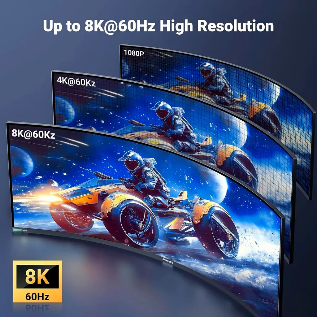Кабель мультимедійний HDMI M to HDMI micro M 1.0m V2.1 8K60Hz HD164 black Ugreen (15516) - фото 3