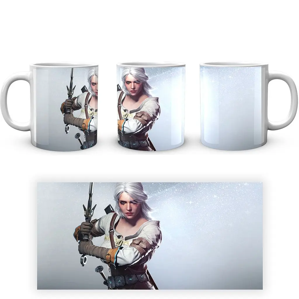 Кухоль GeekLand The Witcher Відьмак Цирі З мечем TW.02.367 330 мл білий - фото 3