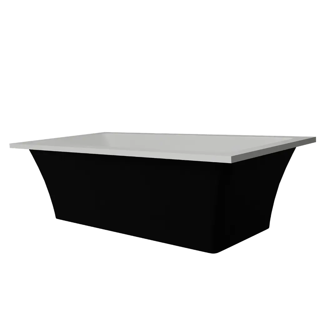 Ванна окремостояча матова Amidicon Tytul 185x85 чорна з литого каменю TYTUL_185_BLACK_MAT, Чорний матовий - фото 6