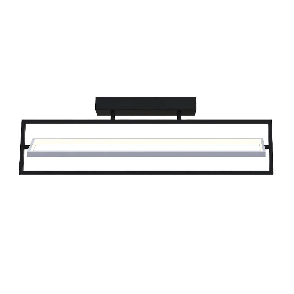 Світильник LED smart PRADA+пульт 60W 3000-5000K IP20 прямокутник чорно-білий Violux ( 220715 )